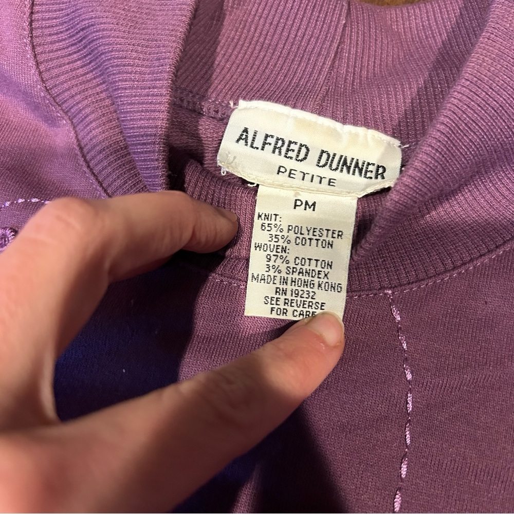 [Alfred Dunner] Patchwork Turtleneck Sweatshirt - Picture 4 of 5